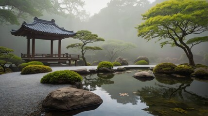japanese garden in spring