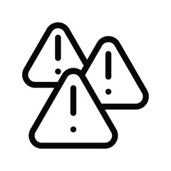 multiple exclamation mark outline icon vector design good for web or mobile app