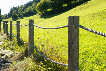 Traditional Village Fence in European Rural Area