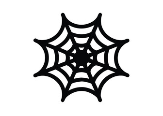 creepy web bone silhouette vector icon