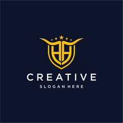 the initial H logo combined with a modern shield