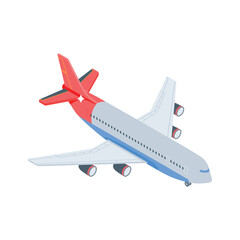 Cargo aircraft isometric icons used for express air delivery of goods worldwide.