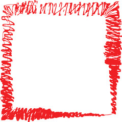 Obraz premium Christmas Frame with Red Ribbon – Festive Red Border, Christmas Tree Frame, Holiday Decoration and Flame Ornament Vector Illustration