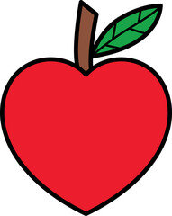 heart shaped apple