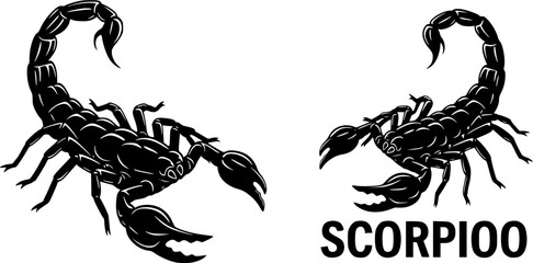 Obraz premium Scorpion silhouette, Scorpion , Scorpion vector, Scorpion logo, Scorpion clipart