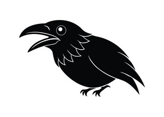 Obraz premium dark crow jaw silhouette vector icon
