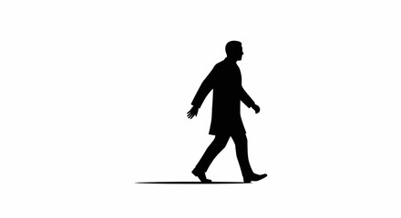 Fototapeta premium Doctor Walking Vector Dynamic Medical Silhouette