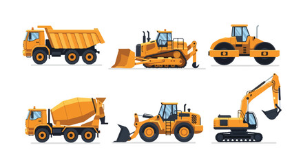 clipart pack contruction machine set