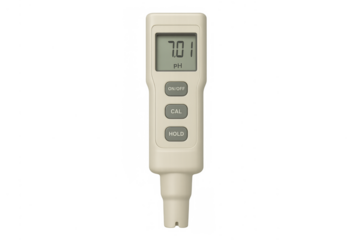Digital ph meter measuring water quality neutral