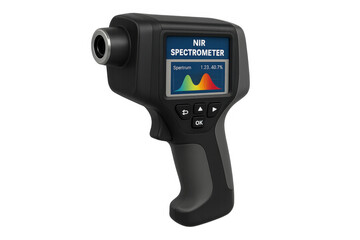 Handheld nir spectrometer analyzing spectrum data
