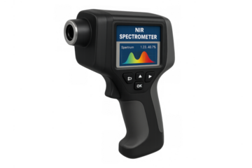 Handheld nir spectrometer analyzing spectrum data