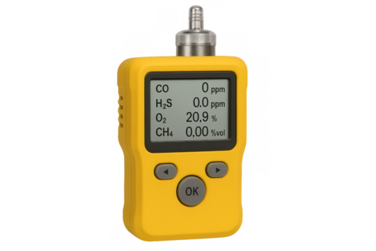 Portable multi gas detector measuring harmful substances for safety