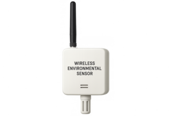 Wireless environmental sensor device monitoring data transparent background