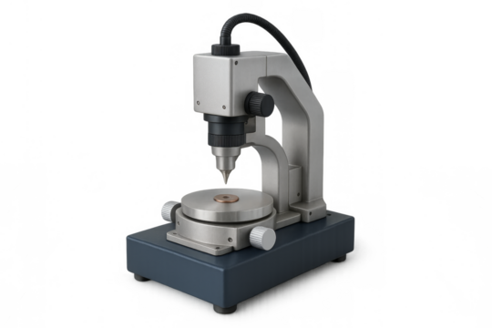 Hardness tester machine performing material quality control