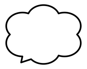 シンプルな吹き出しイラスト素材