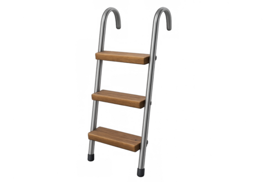Ladder for swimming pool or boat, transparent background