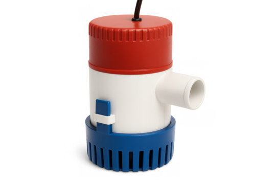 Submersible marine bilge pump for boat water draining