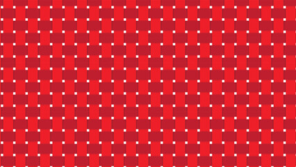 Seamless Red and White Basket Weave Texture Background Vector
