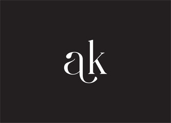 Elegant AK Monogram Logo Vector