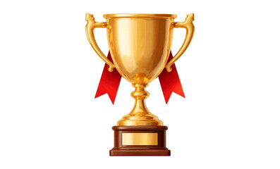 gold cup isolated on white background