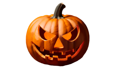 halloween pumpkin isolated on white