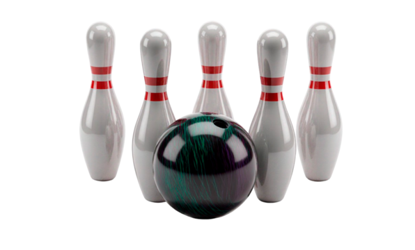 bowling ball hitting pins