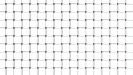 Seamless White Woven Texture Background with Interlacing Stripes
