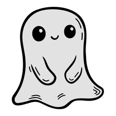 Sweet Little Ghost Halloween Cute Funny Happy Smile