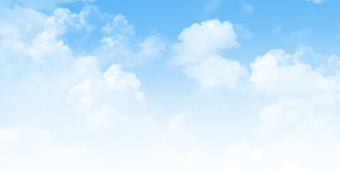Background with clouds on blue sky. Sky Nature Landscape Background. Blue Sky vector