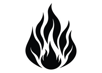 fire flame silhouette vector icon