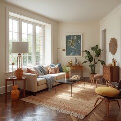 modern living room , living room interior