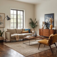 modern living room , living room interior