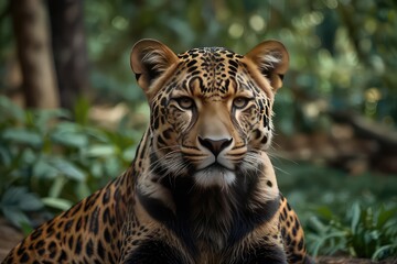portrait of a tiger on transparent background