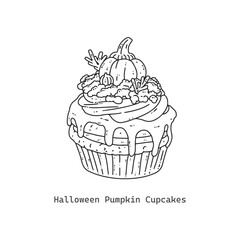 Halloween pumpkin cupcake