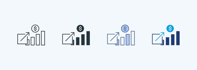 Financial Data Multiple Style Icon Collection