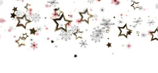 Abstract Christmas background with snowflakes and star shapes. Perfect for holiday designs, greeting cards, festive invitations, and winter cele