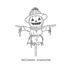 Scarecrow pumpkin head halloween