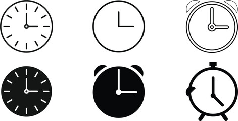 time or clock icon set. Time speed icon symbol. clock different times signs. rapid speed delivery
