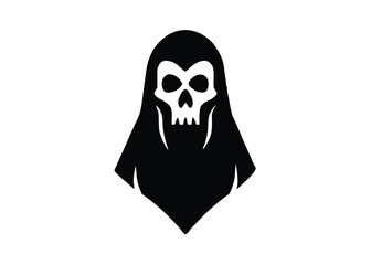 ghost shadow skull silhouette vector icon