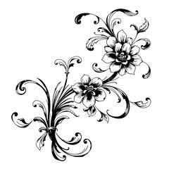 vector illustration of a floral ornament