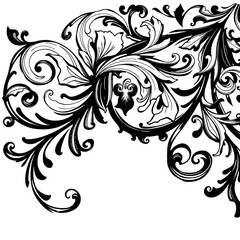 vector illustration of a floral ornament