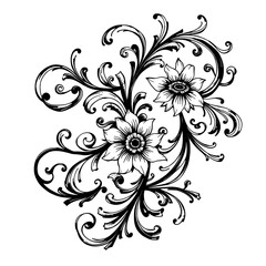 vector illustration of a floral ornament