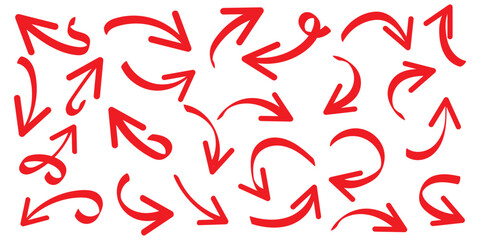 Elegant arrows set for business plan, presentation and education. Sign, Symbol, Hand drawn arrow collection