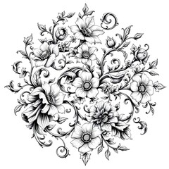 vector illustration of a floral ornament