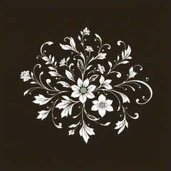 vector illustration of a floral ornament