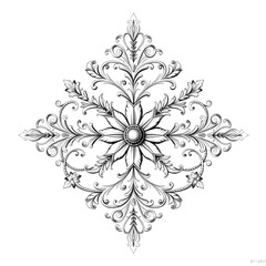 vector illustration of a floral ornament