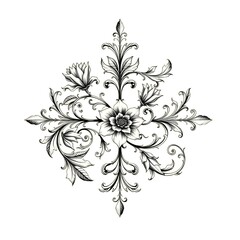 vector illustration of a floral ornament