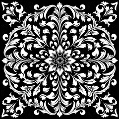 vector illustration of a floral ornament