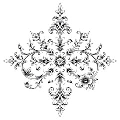 vector illustration of a floral ornament