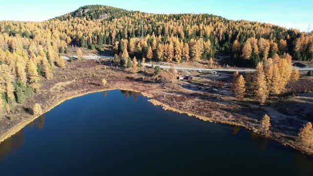 flight in Gorny Altai in autumn, Russia September